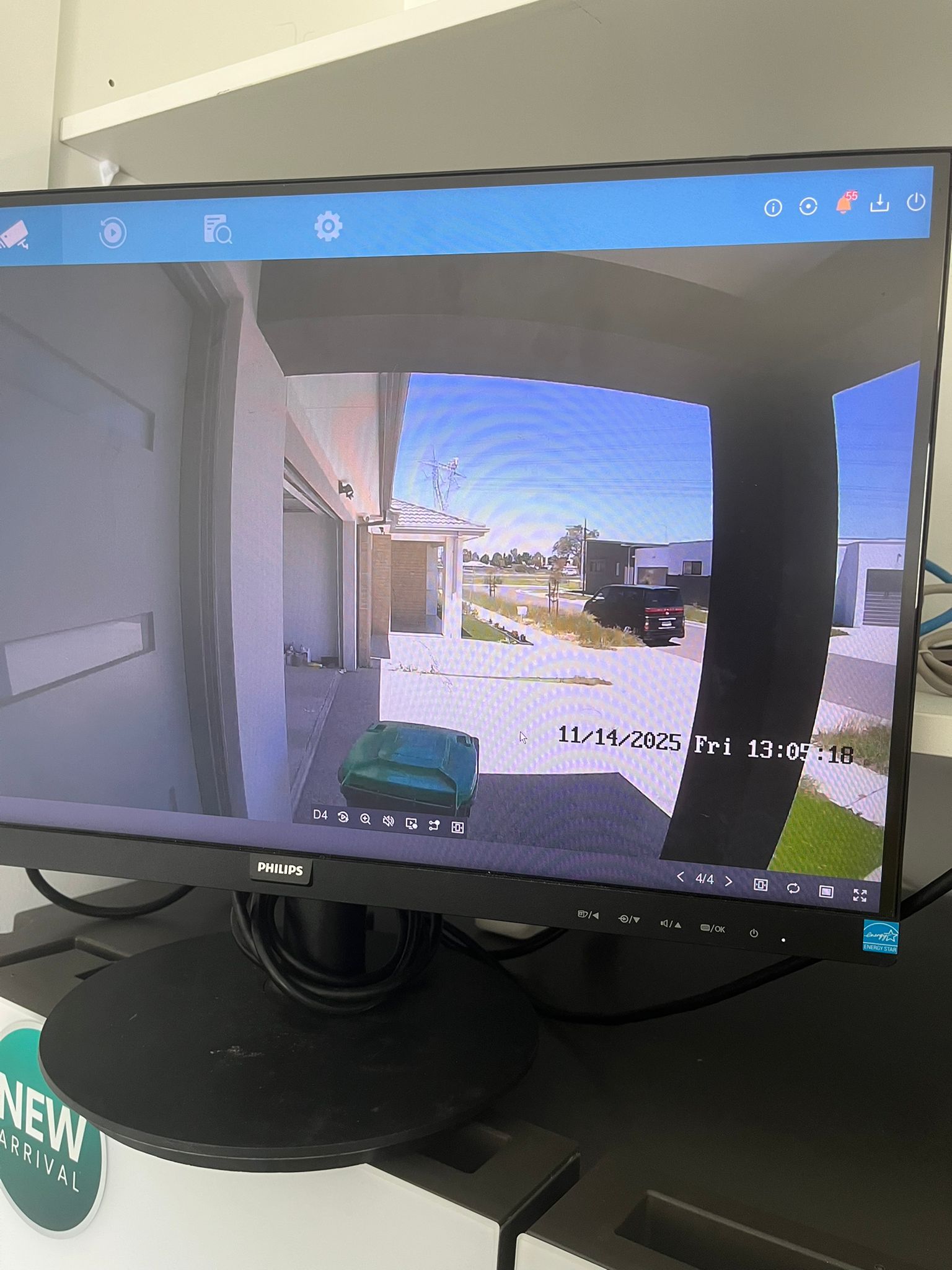 Full Screen CCTV Security Camera Feed